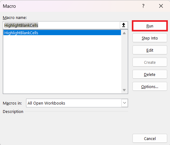 conditional format blank cells in excel