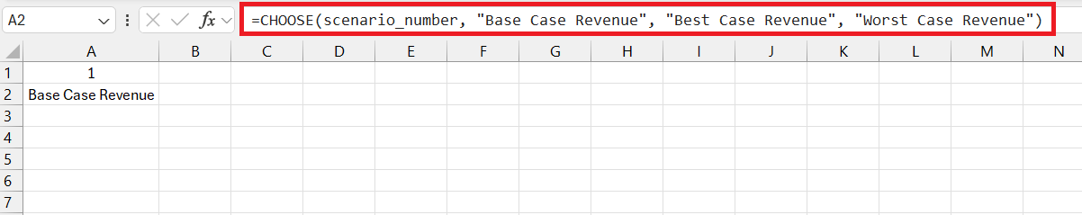 choose function in excel