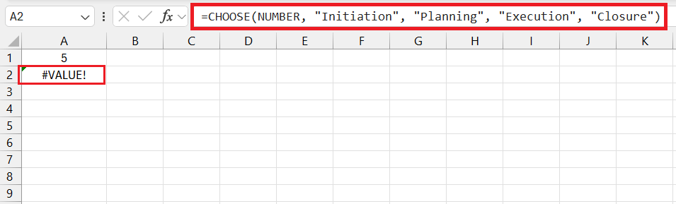 choose function in excel