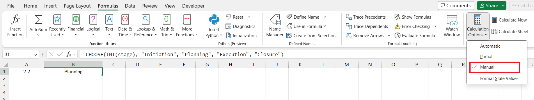 choose function in excel