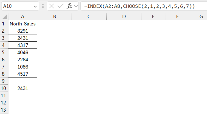 choose function in excel