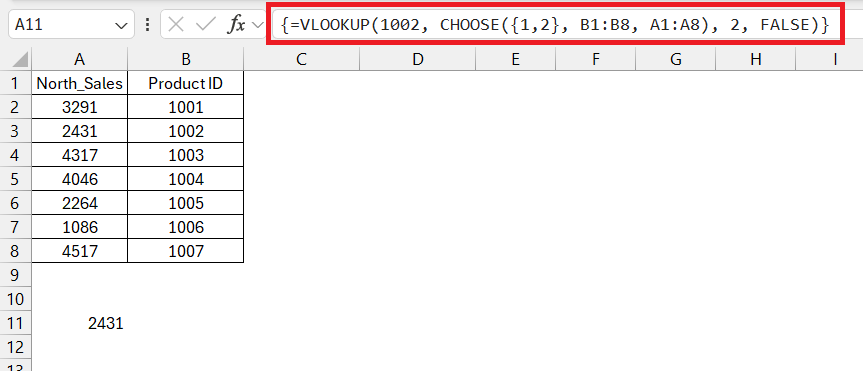 choose function in excel