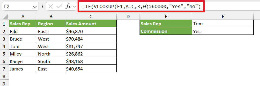 lookup row in excel