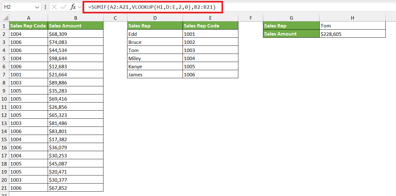 lookup row in excel