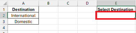 drop down menu in excel