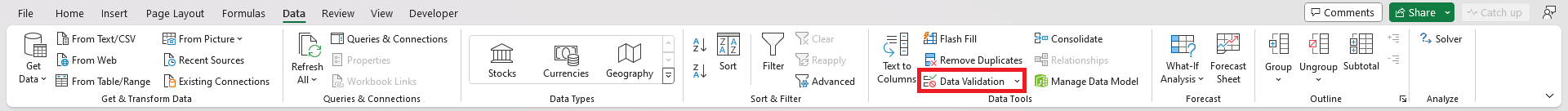 drop down menu in excel