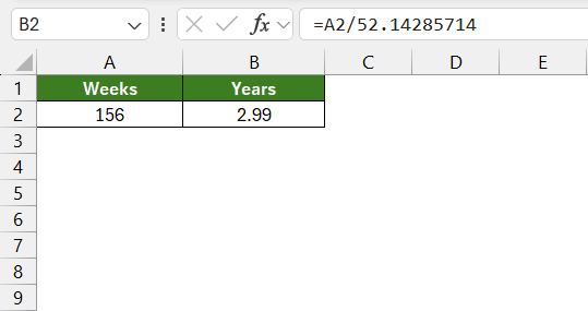 weeks to years