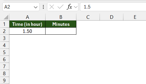 1.5 hours to minutes