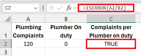 iferror function in excel