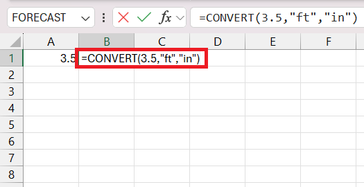 3.5 feet to inches