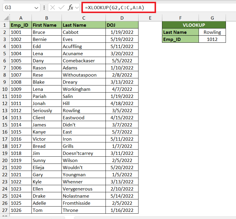 vlookup in excel