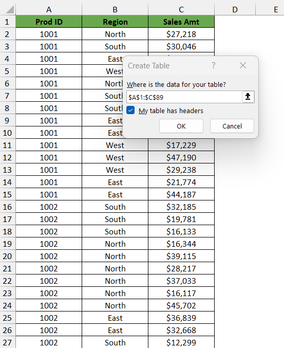 unfiltering in excel