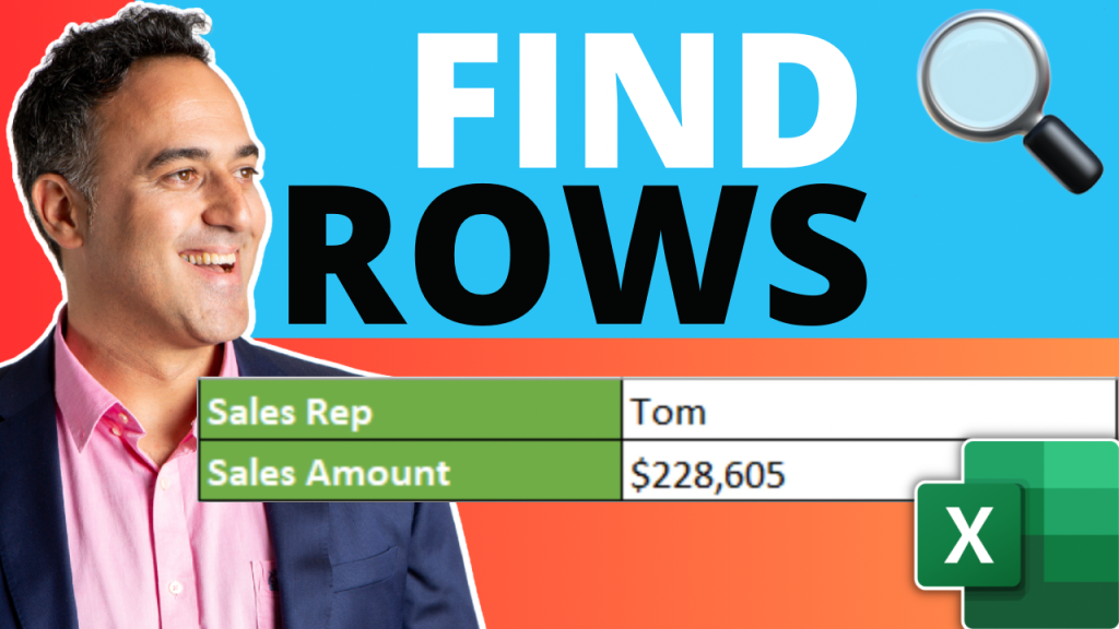 lookup row in excel