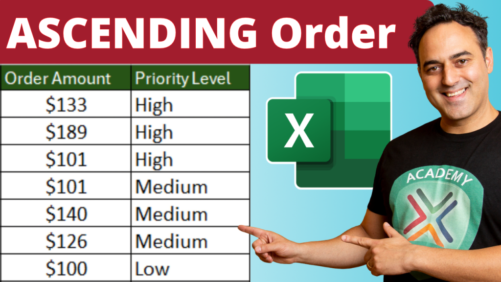 Ascending in excel