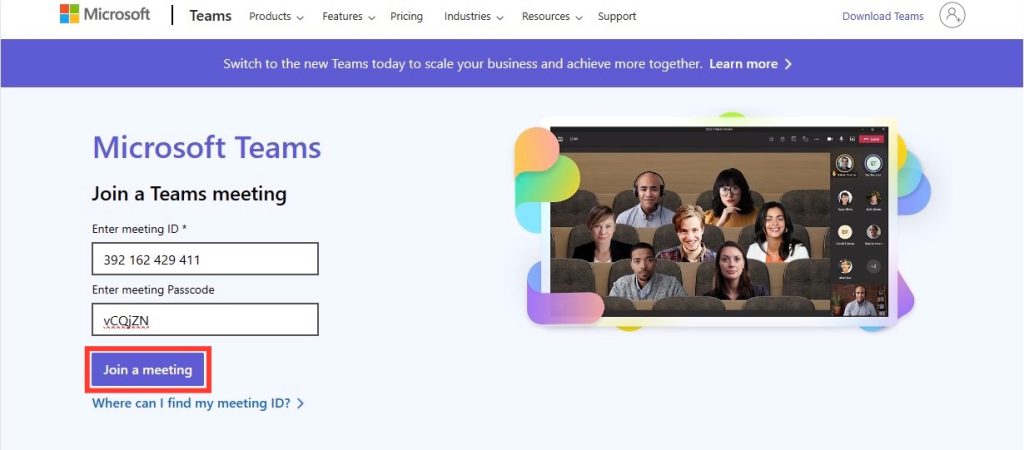 Join a microsoft teams meeting