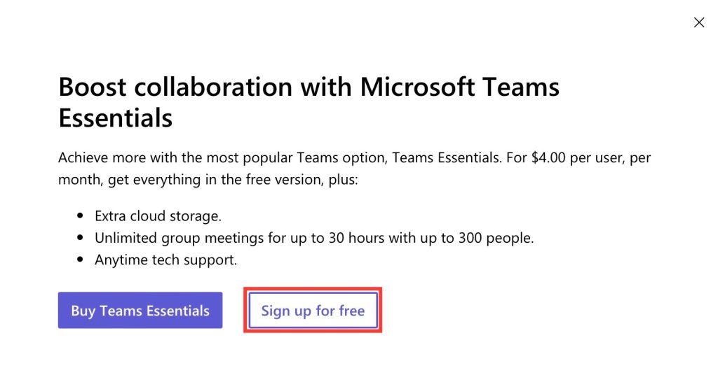 Microsoft Teams Free