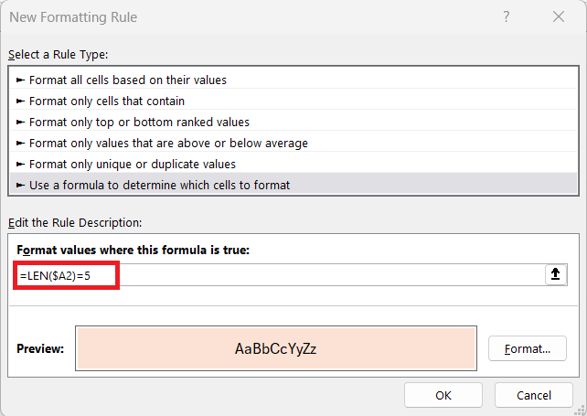 highlight rows that starts with d