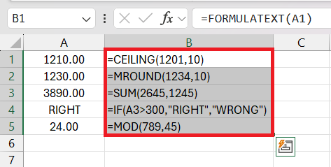 formulatext function in excel