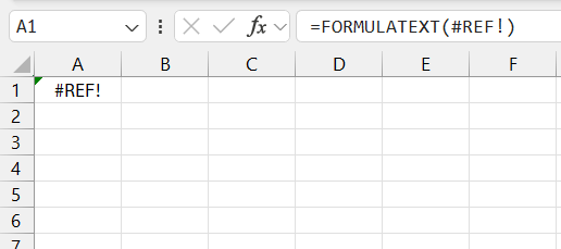 formulatext function in excel