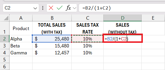Reverse tax clearance calculator
