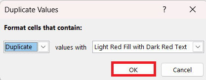 Duplicates in Excel