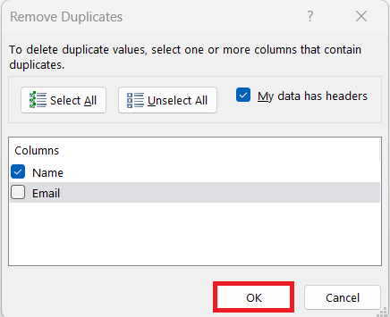 Duplicates in Excel