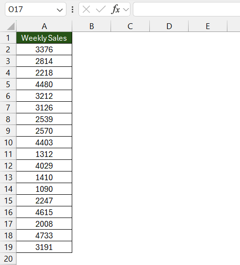 standard error in excel