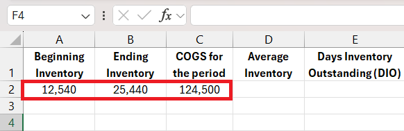 Days Inventory Outstanding