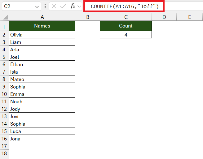 COUNTIF with Multiple Criteria