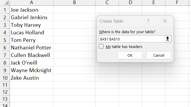 Ascending in Excel