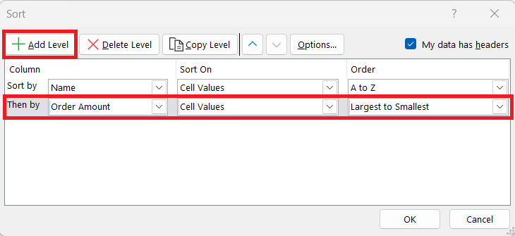 Ascending in Excel