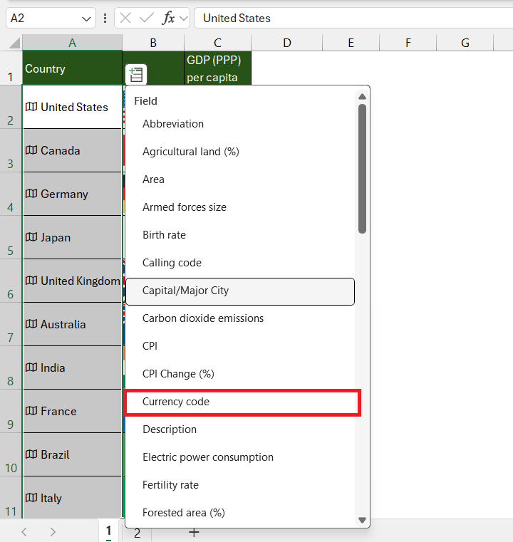 image and data type in pivot table