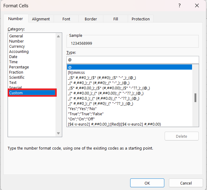 Custom Number Format