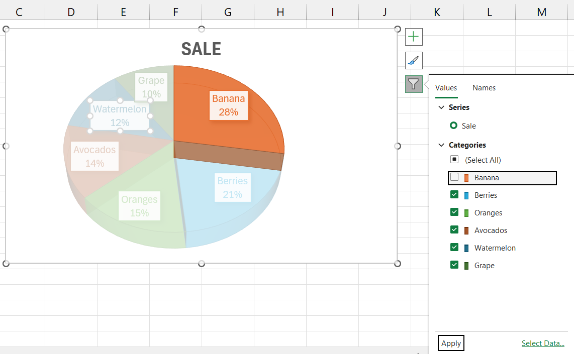 pie chart in excel