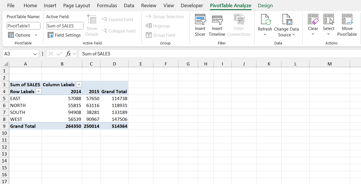 Types of Tables in Excel