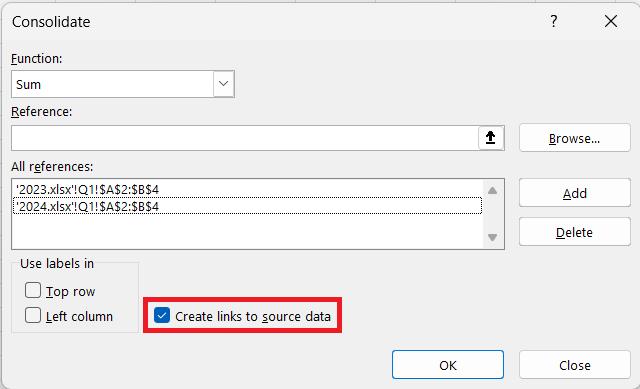 Merge Multiple Excel Files