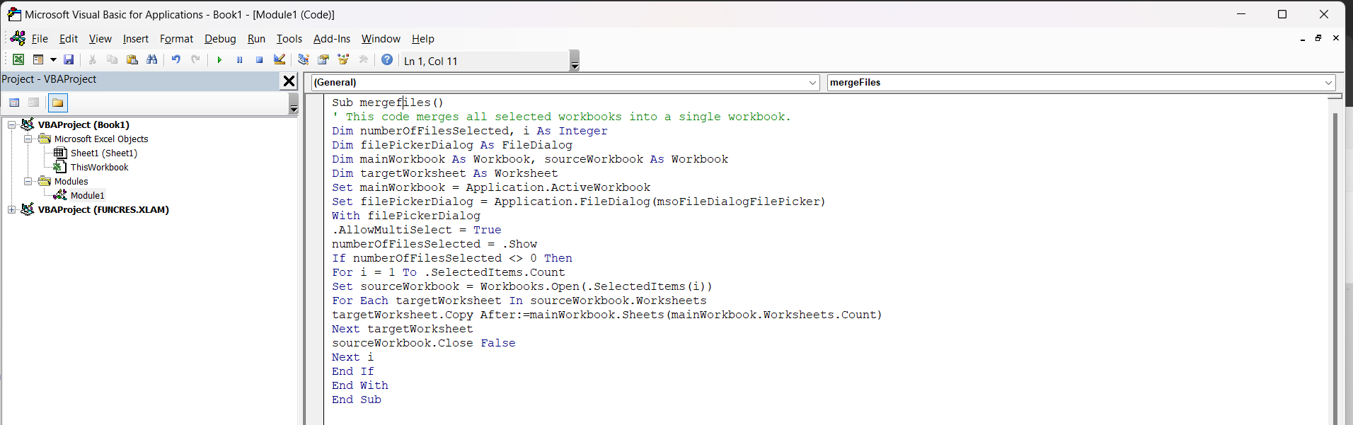 Merge Multiple Excel Files