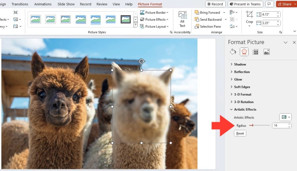Blur images in powerpoint