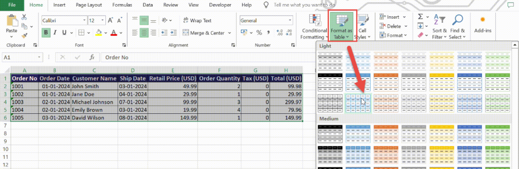 How to Change Row Color in Excel for Clearer Data | MyExcelOnline