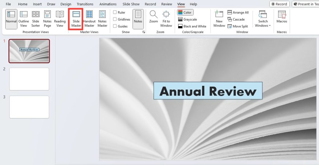 Change footer in powerpoint