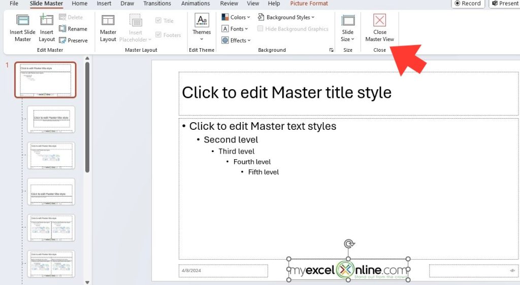 Change footer in powerpoint