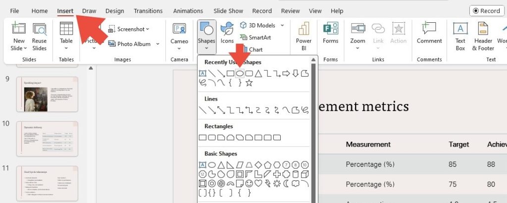 Circle key points in Powerpoint