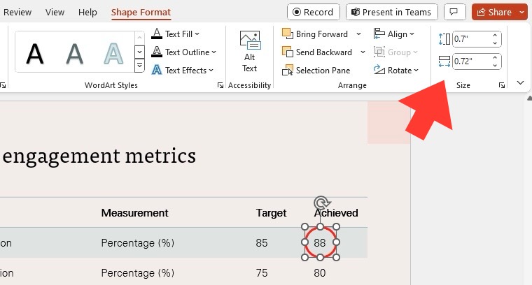 Circle key points in Powerpoint