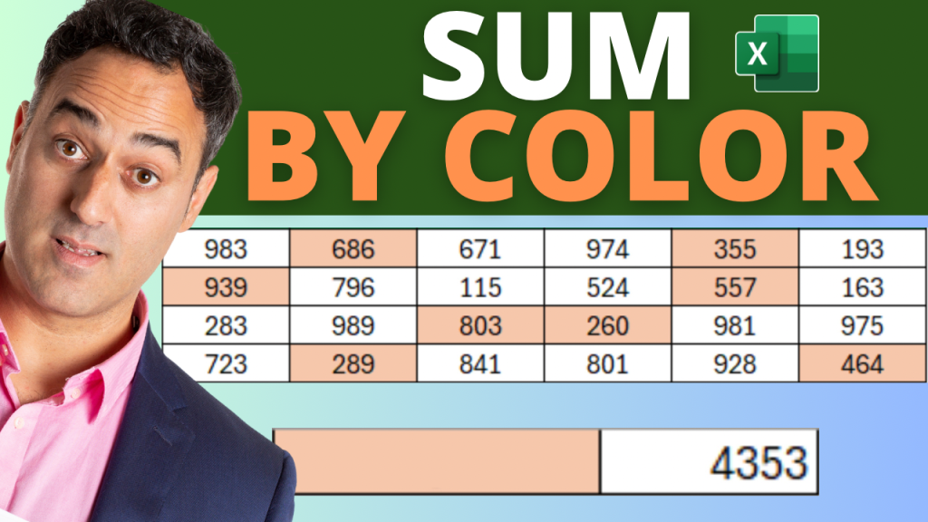 Count and sum by color in excel