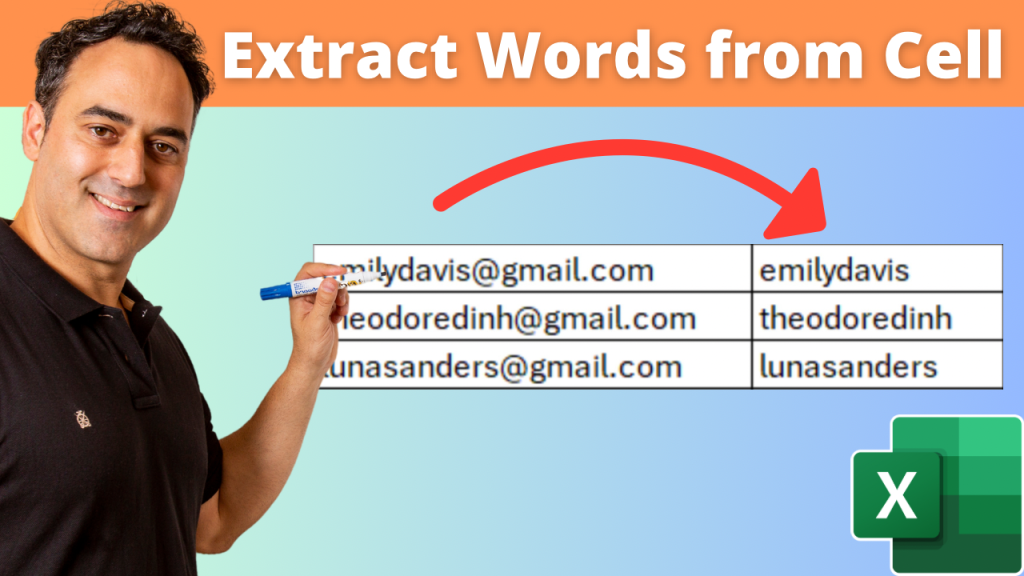 Extract words form cell