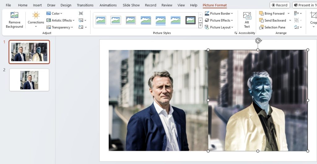 Invert Picture Colors in PowerPoint