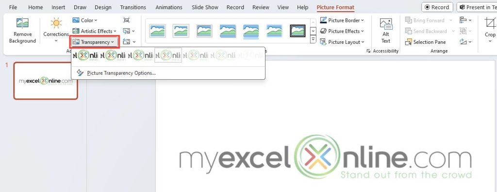 Logo transparent in powerpoint 2