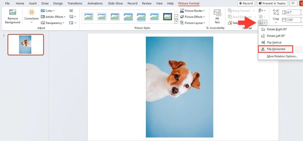 Rotate & Flip PowerPoint Images