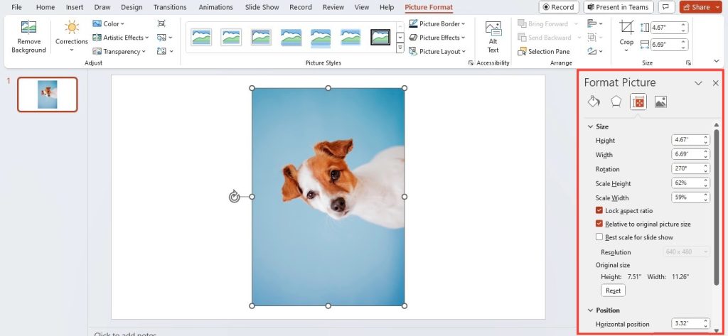 Rotate & Flip PowerPoint Images