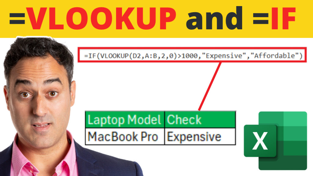 Vlookup and if in excel